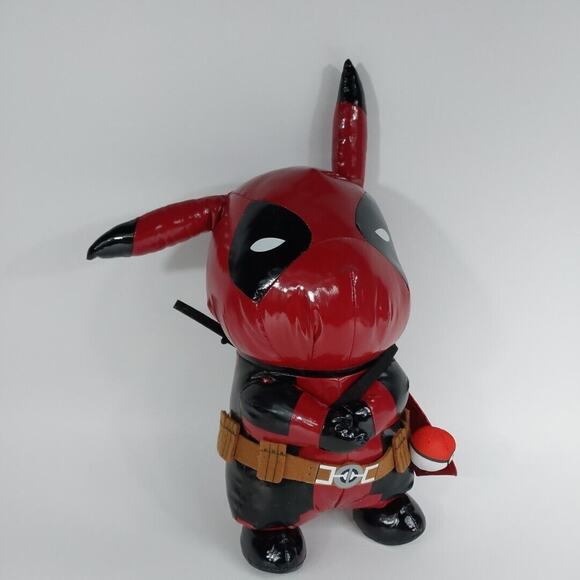 Pokemon‎ Deadpool Pikachu Plush Toy 17 Inches Tall - Picture 3 of 3